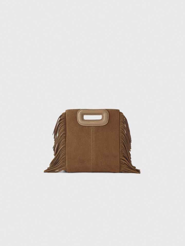 Sac M mini en cuir suède