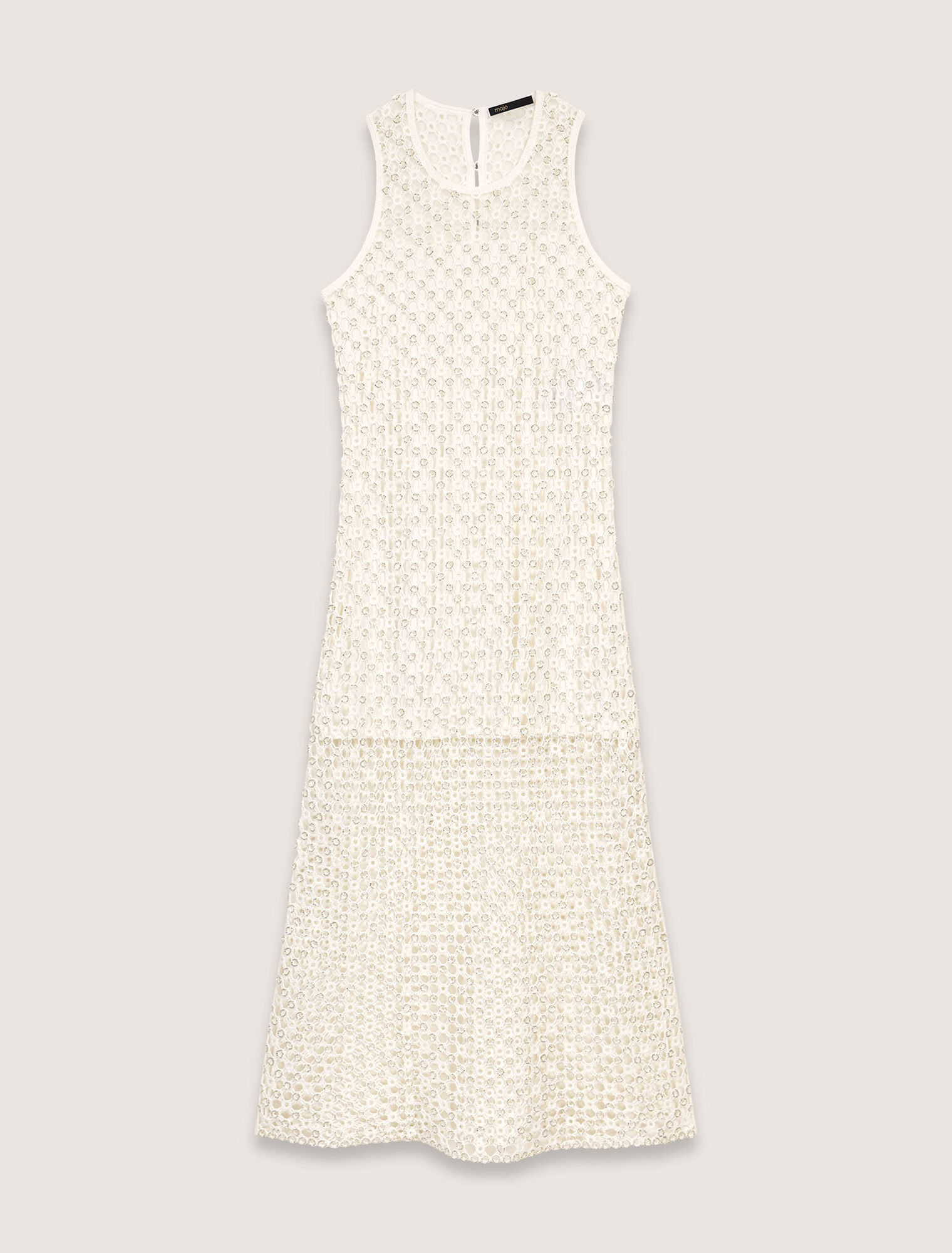 Robe longue en crochet avec perles