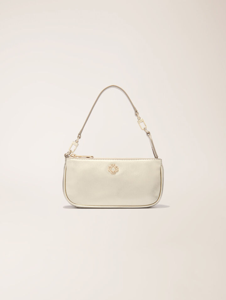 Pochette en cuir métallisé